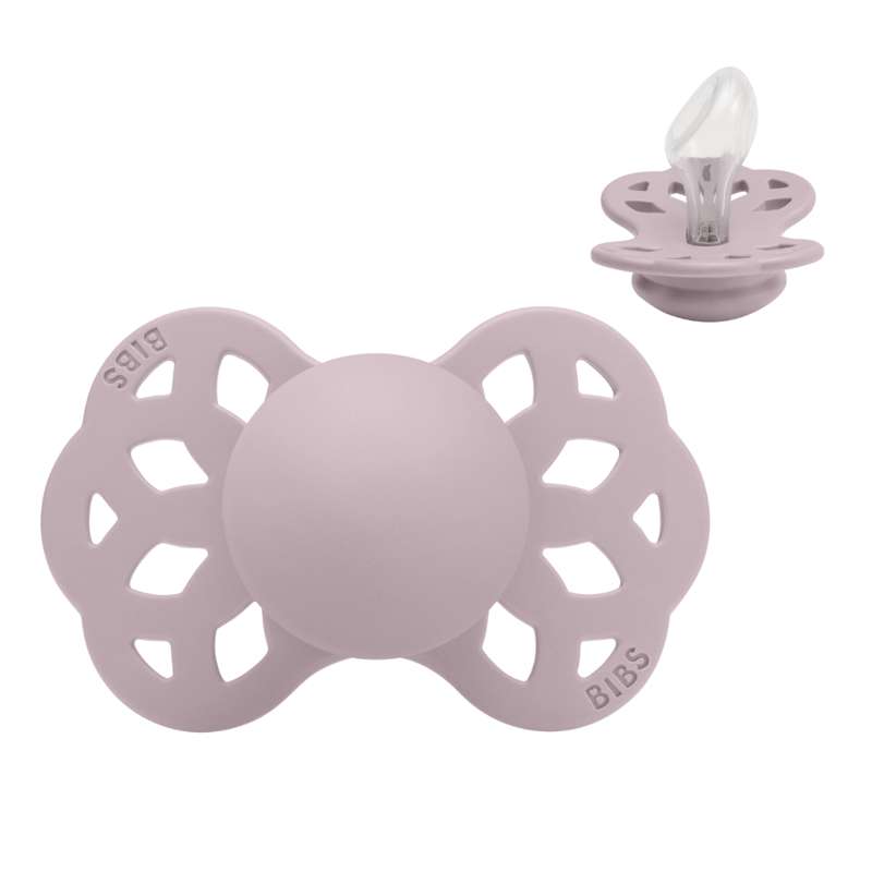 BIBS Anatomisk Infinity Pacifier - Size 2 - Silicone - Dusky Lilac