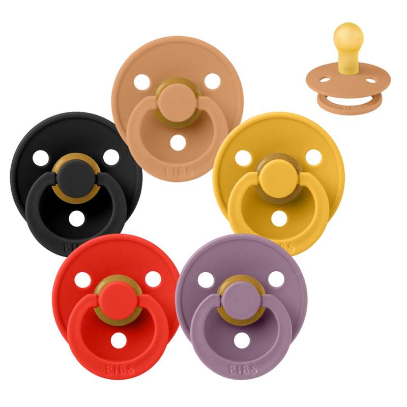 BIBS Round Colour Pacifier - Bundle - 5 pcs. - Size 1 - Happy Halloween