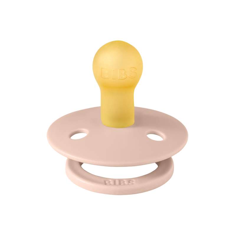 BIBS Round Colour Pacifier - Size 1 - Natural rubber - Blush