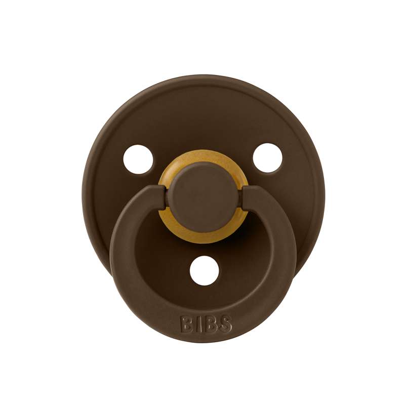 BIBS Round Colour Pacifier - Size 1 - Natural rubber - Mocha