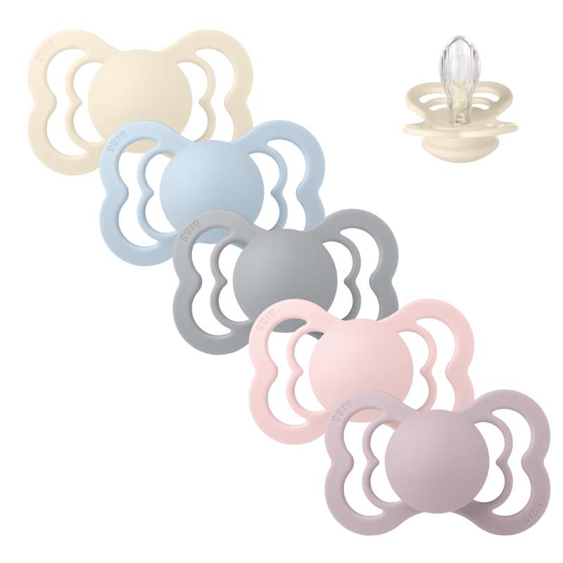 BIBS Supreme Pacifier - Bundle - 5 pcs. - Size 2 - The Babyshower Collection