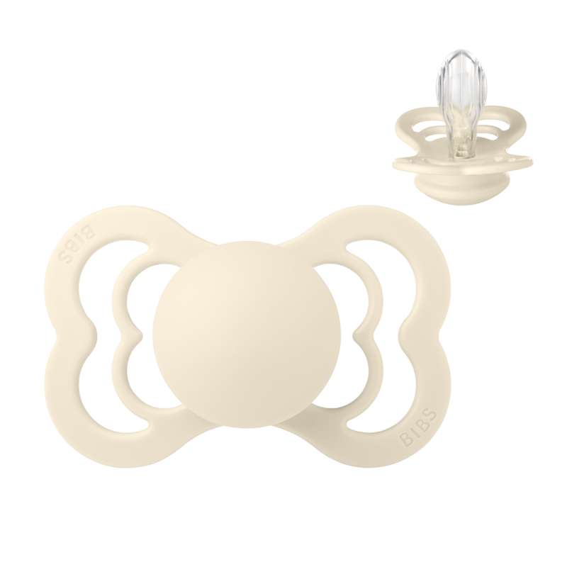 BIBS Supreme Pacifier - Size 2 - Silicone - Ivory