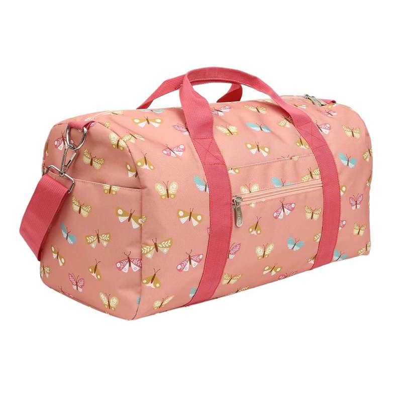 A Little Lovely Company Weekend Bag - Butterflies - Pink