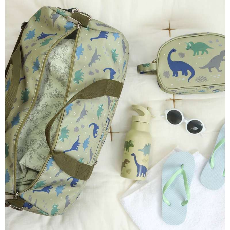A Little Lovely Company Weekend Bag - Dinosaur - Olive