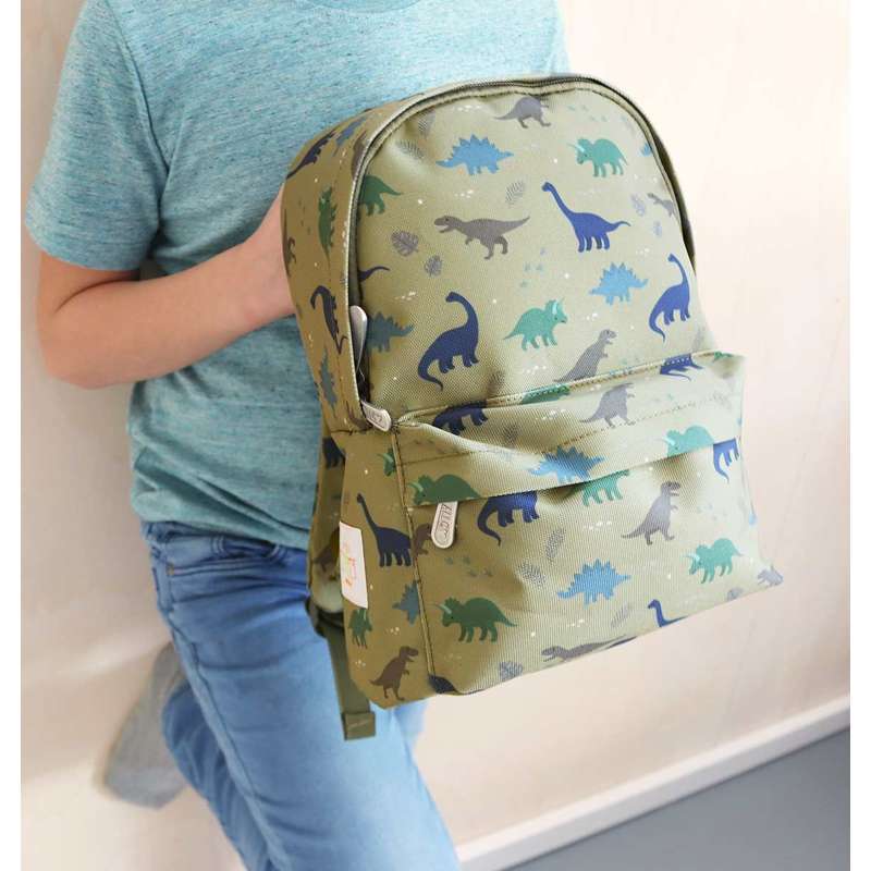 A Little Lovely Company Children's Backpack - Dinosaur - Olive
