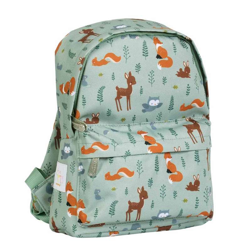 A Little Lovely Company Children's Backpack - Forest Friends - Sage