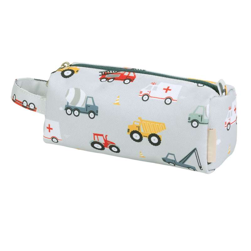 A Little Lovely Company Pencil Case - Vehicles - Blue