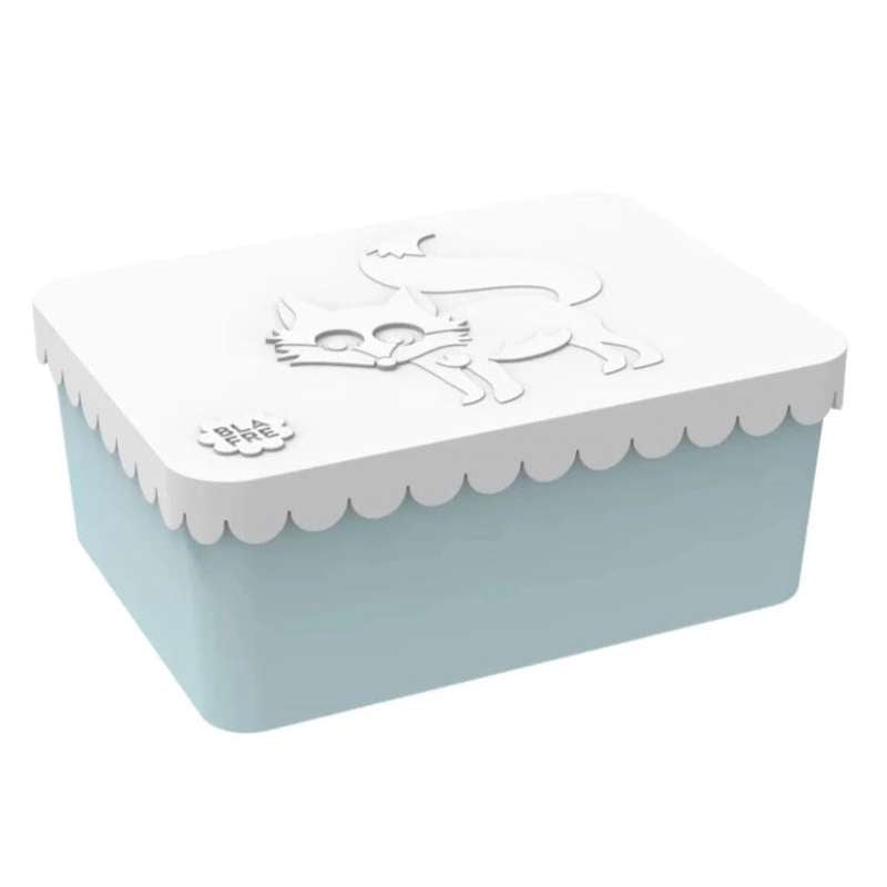 Blafre Lunchbox with 1 Compartment - Fox - White/Light Blue