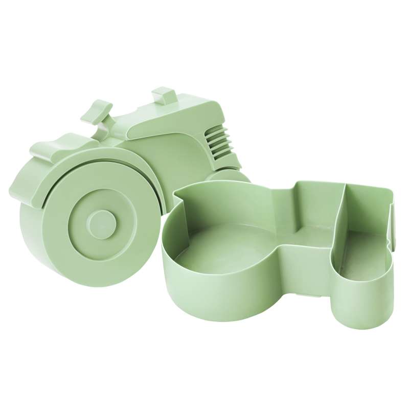 Blafre Lunchbox with 2 Compartments - Tractor - Light Green