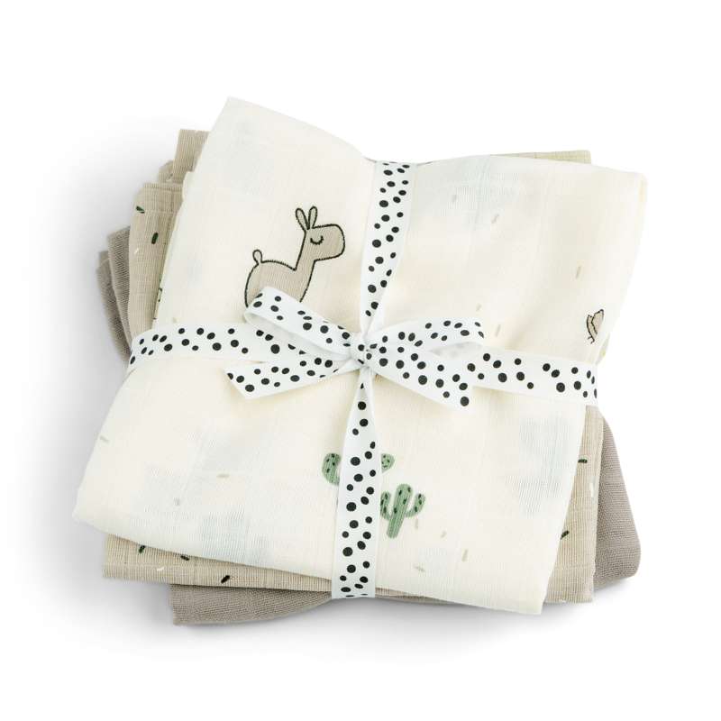 Done by Deer Burp cloth 3-pack GOTS - Lalee Sand