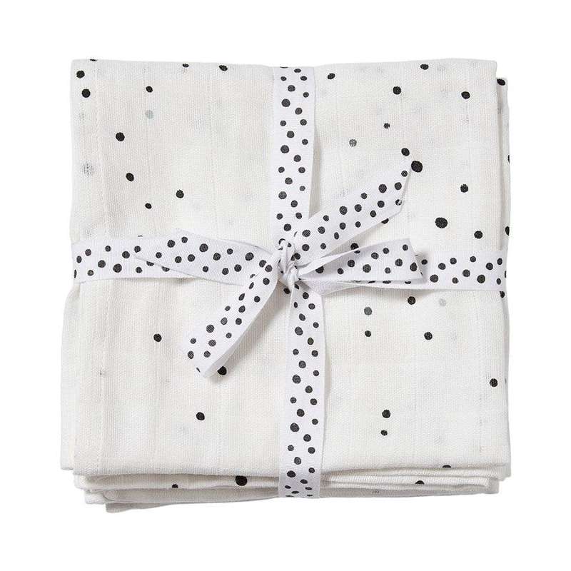 Done by Deer Swaddle 2-pack Dreamy dots - Black/White