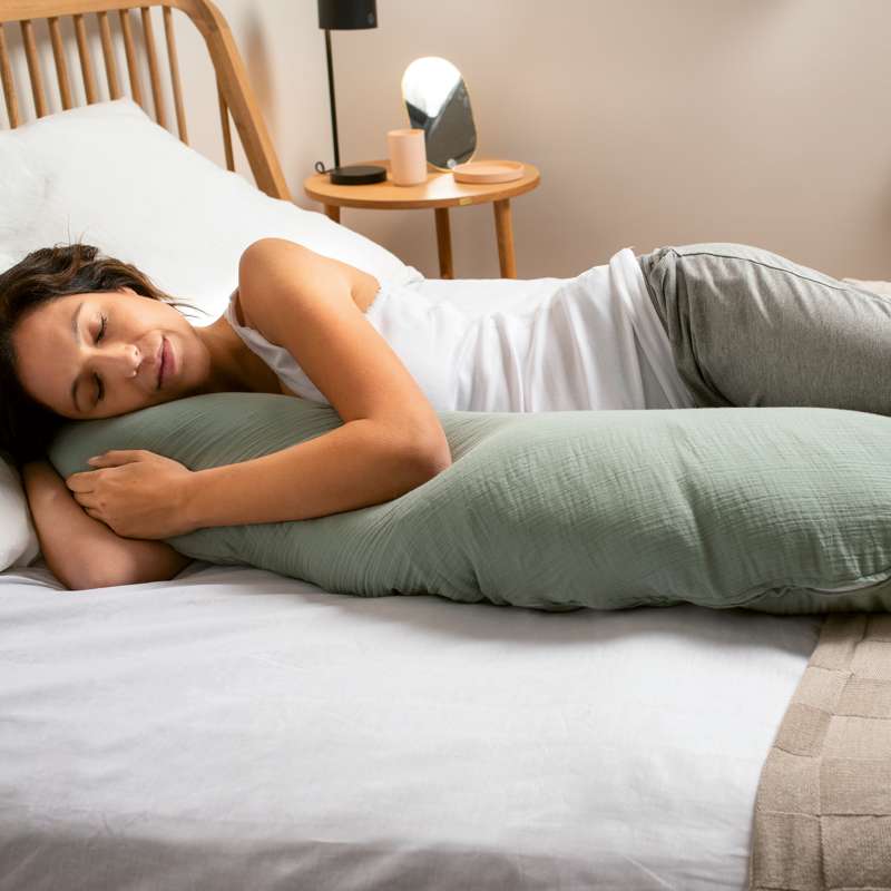 Doomoo Nursing Pillow / Pregnancy Pillow Muslin - Green