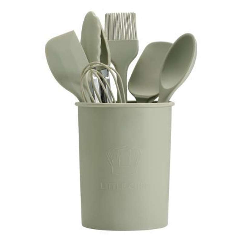 Everleigh & Me Kitchen Set in Silicone - 7 Pieces - Olive