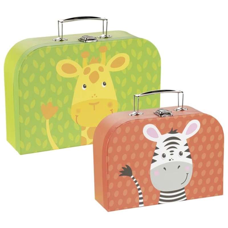 Goki Suitcases - giraffe and zebra