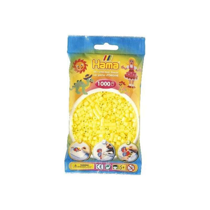 HAMA Midi Beads - 1000 pcs - Pastel Yellow (207-43)
