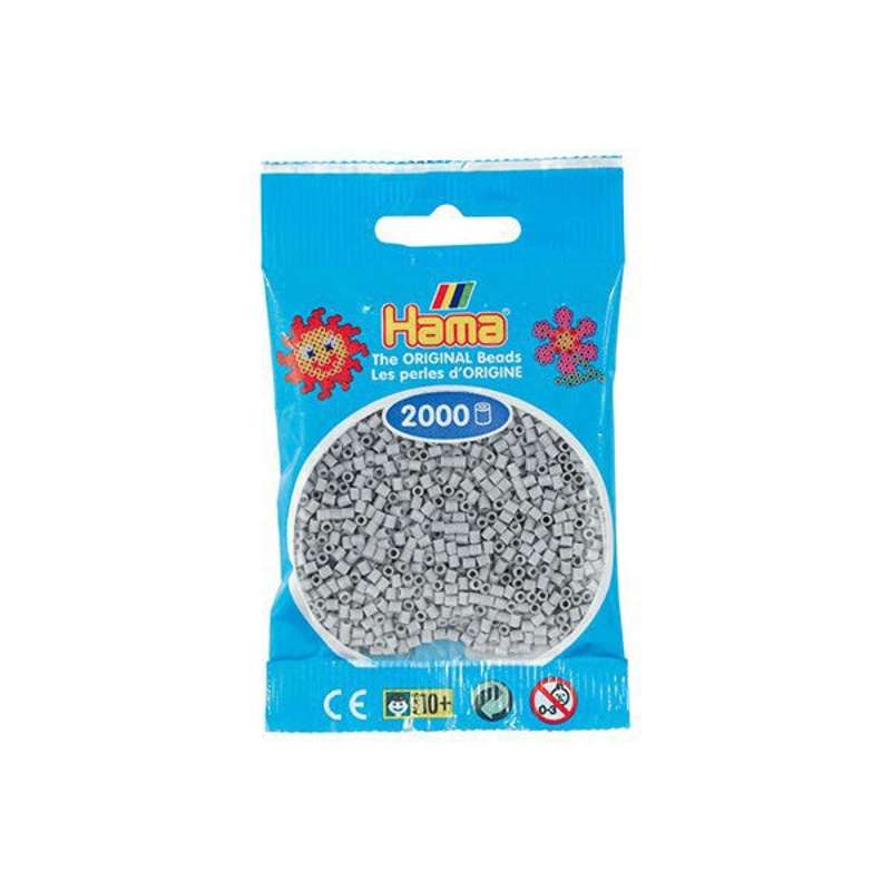 HAMA Mini Beads - 2000 pcs - Light gray (501-70)