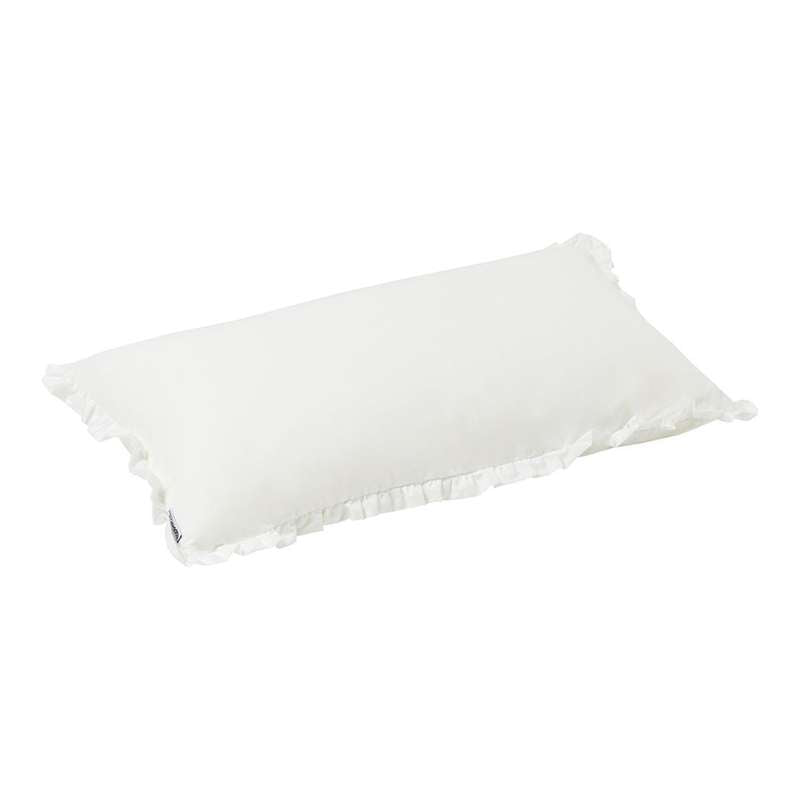 Hoppekids Elongated pillow- White w. fringes - Winter Wonderland