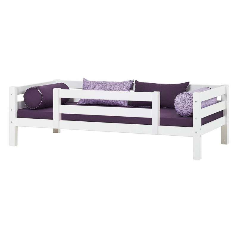 Hoppekids ECO Luxury Junior bed 90x200cm with 1/2 rail - Flexible insert bottom - White