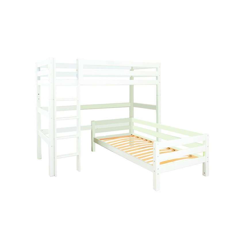 Hoppekids ECO Luxury Bunk bed angle combination 90x200cm - Flexible insert bottom - White