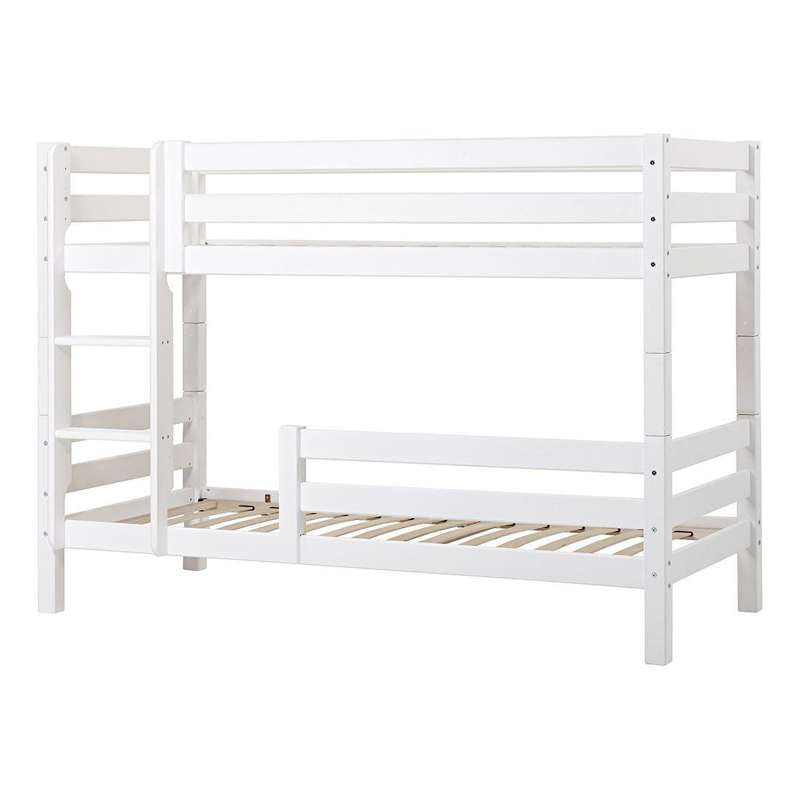 Hoppekids ECO Luxury Bunk bed 90x200 cm with two rails - Flexible insert bottom - White
