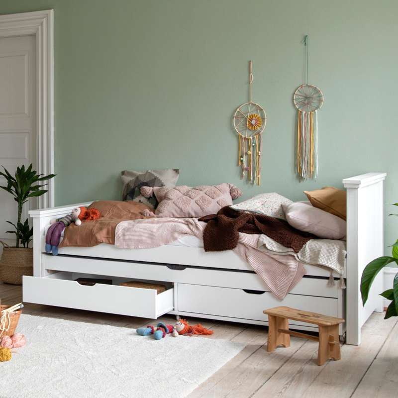 Hoppekids MAJA DELUXE Junior bed - 1 tall and 1 medium board - 90x200cm - White