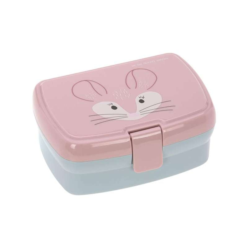 Lässig Lunch set with Lunchbox and Water bottle - Chinchilla - Pink