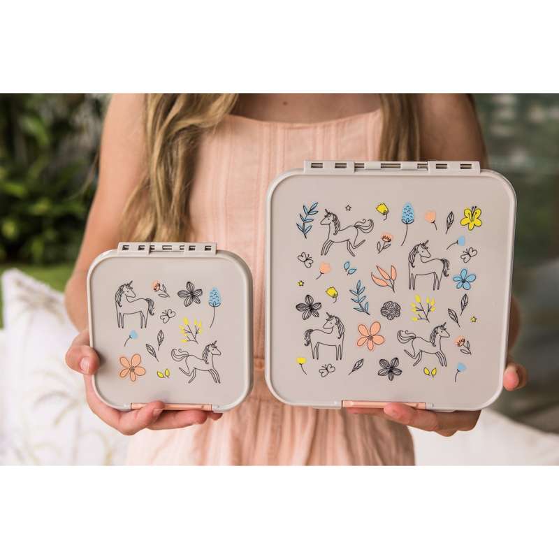 Little Lunch Box Co. Bento 2 Snack Lunch Box - Spring Unicorn