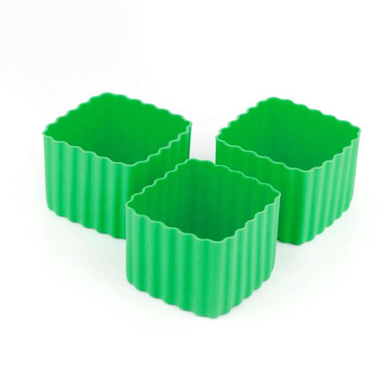 Little Lunch Box Co. Square Bento Cups - 3 pcs. - Green