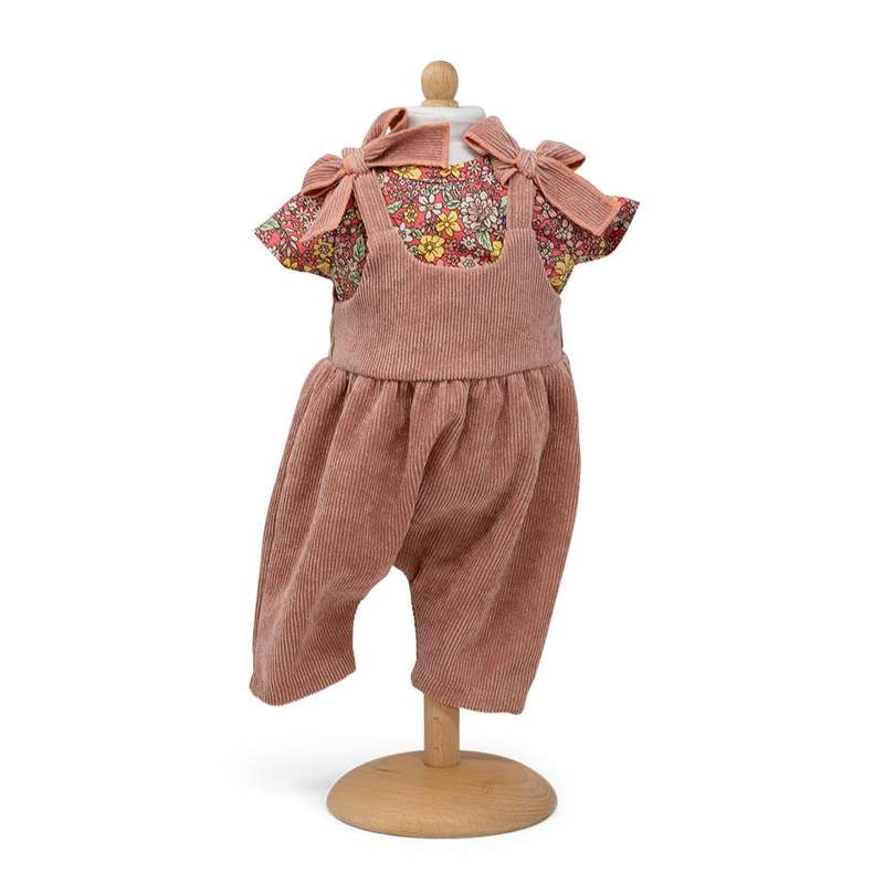 MaMaMeMo Blouse and Overalls with Bows - Pink (38-41 cm.)