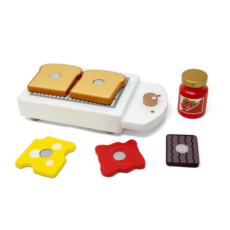 MaMaMeMo wooden play food - Toaster set