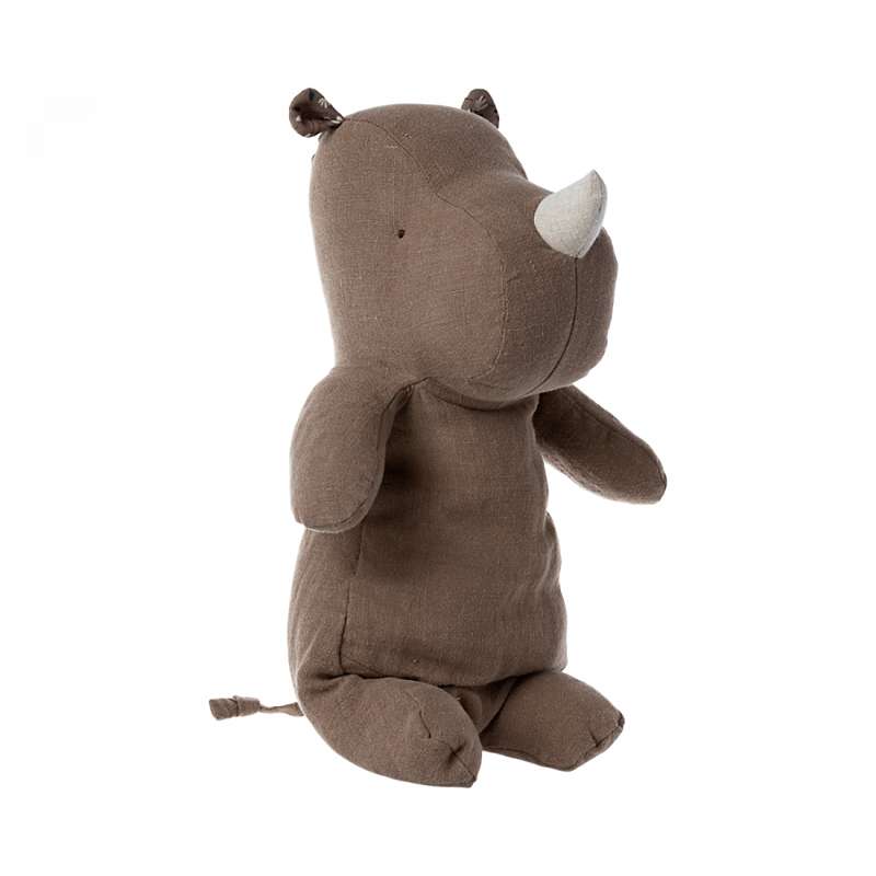Maileg Safari Friends - Medium Rhino Teddy Bear - Chocolate (34 cm.)