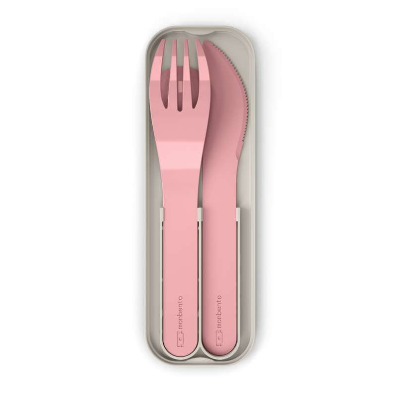 Monbento Pocket Color Cutlery Set - Pink Blush