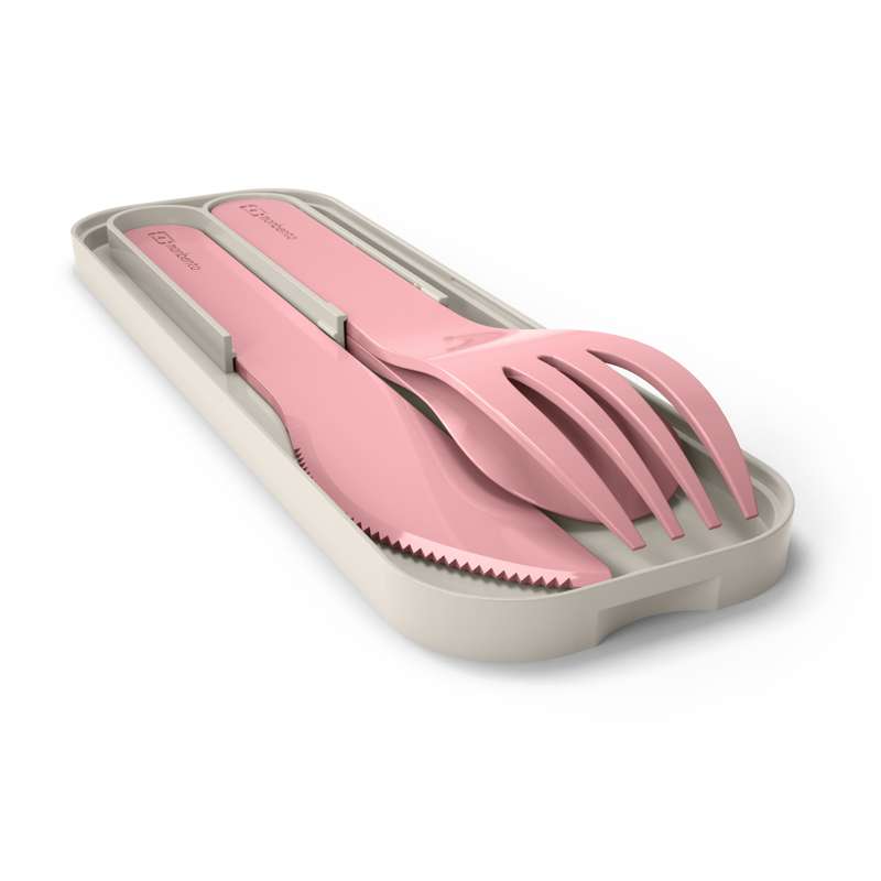 Monbento Pocket Color Cutlery Set - Pink Blush