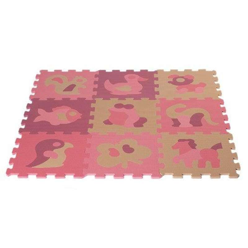 Nordic Play Foam Play Mat - animal pink