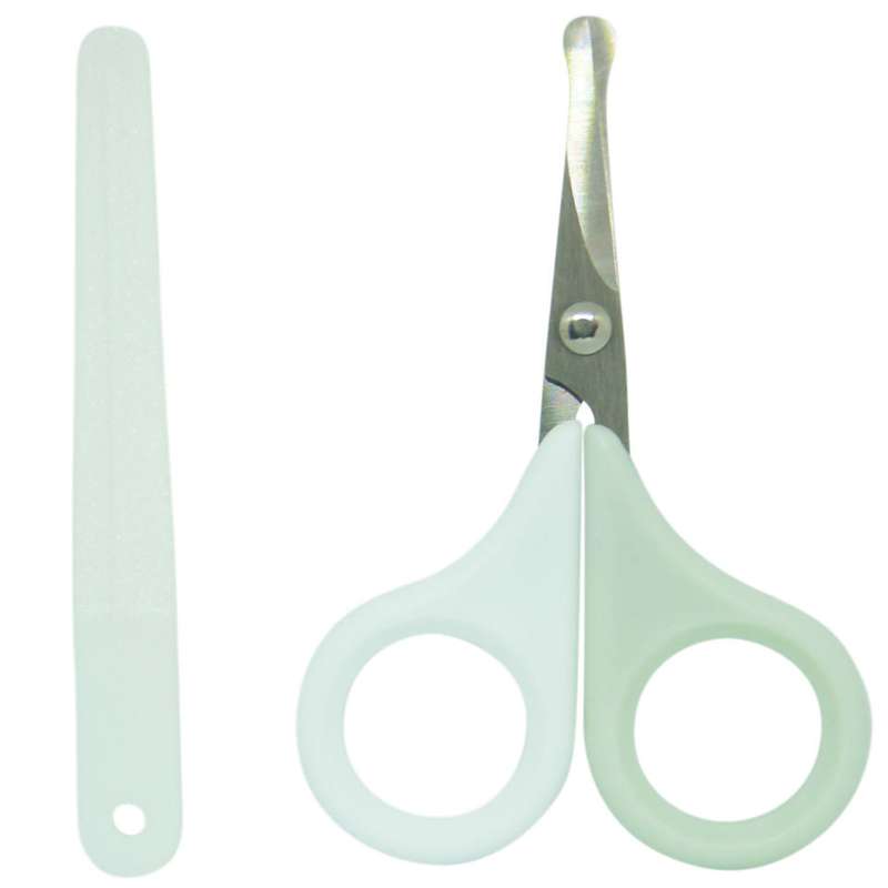 Oopsy Nail Scissors with Rounded Tip and Nail File - Mint