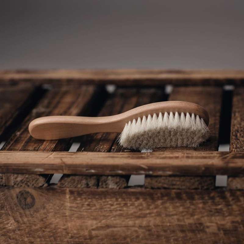 Oopsy Hairbrush made of Lotus Wood - For Baby - with Natural Hair