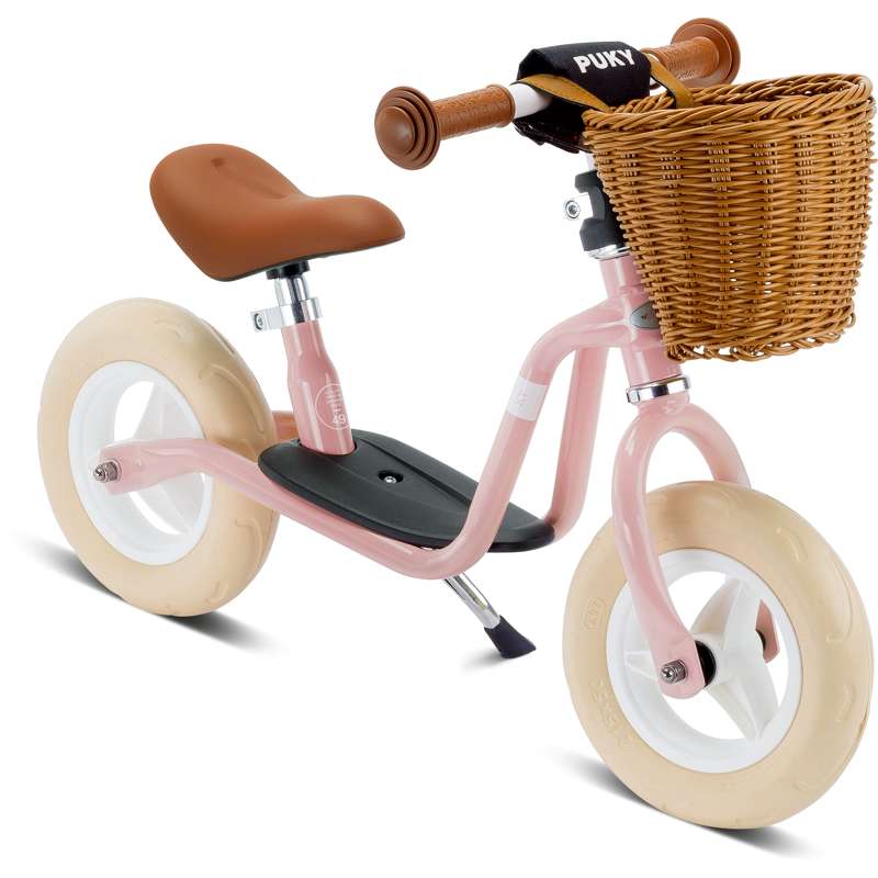 PUKY LR M CLASSIC - Two-wheeled Running Bike with Basket - Retro Pink