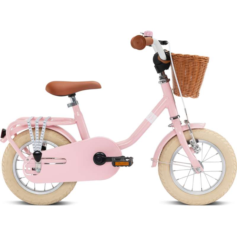 PUKY STEEL CLASSIC 12 - Two-wheeled Children's Bike with Basket - Retro Pink