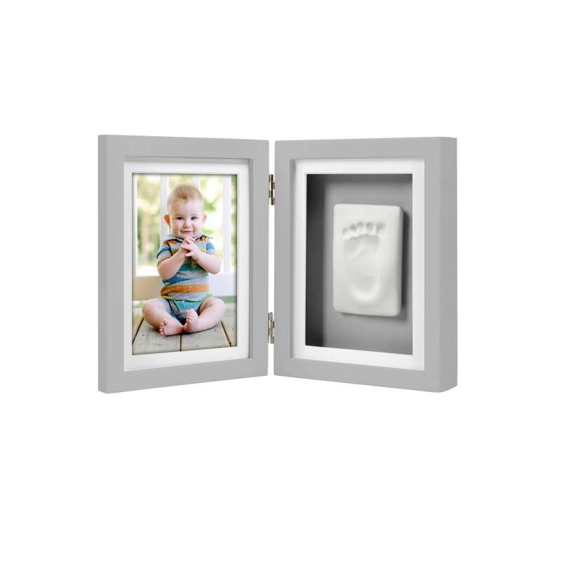 Pearhead Hand and Footprint Double Frame - Gray