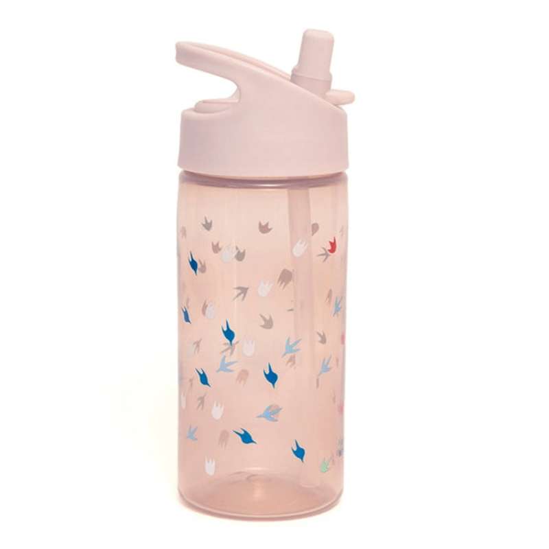 Petit Monkey Drinking Bottle with Straw Function - Dino Footprints - Sand