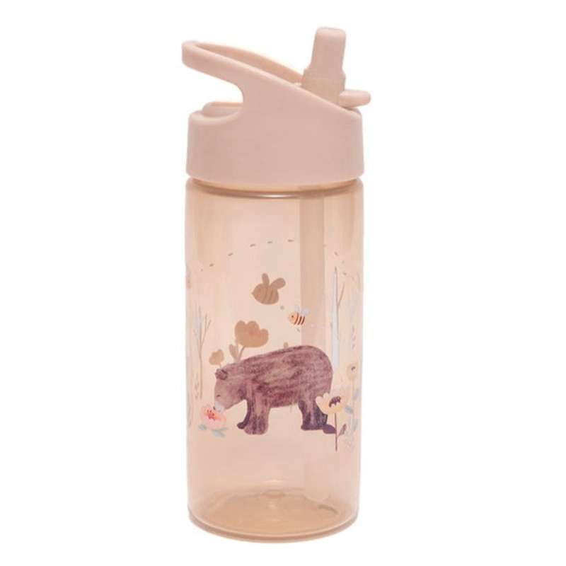 Petit Monkey Drinking Bottle with Straw Function - Humming Bear - Linen