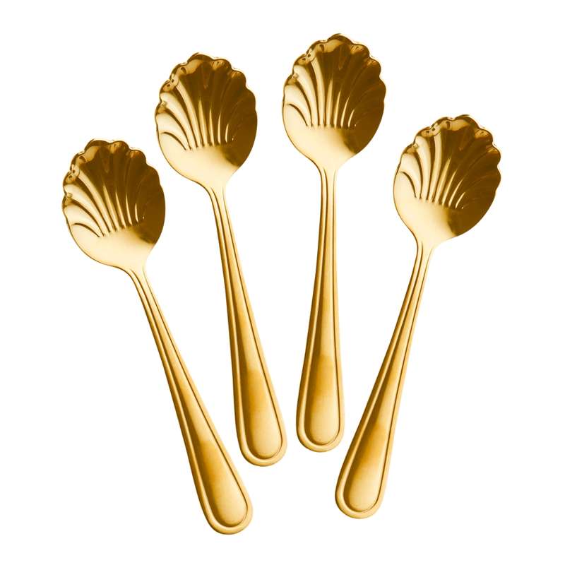 RICE Teaspoons - 4-pack - Stainless Steel - Gold-colored