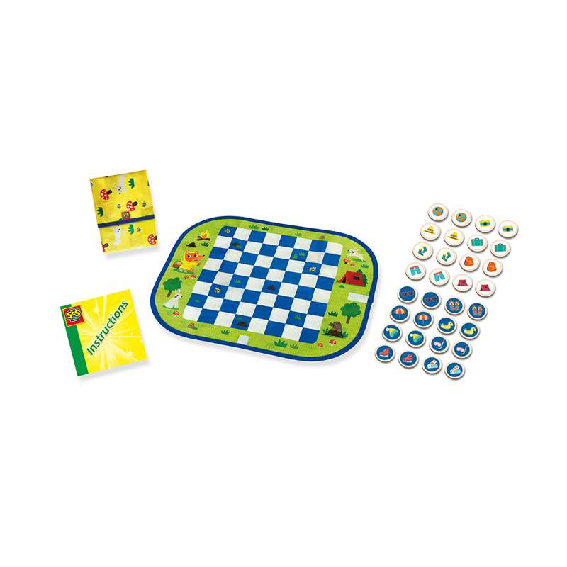 SES Creative Game - Checkers and Memory Game in Travel Bag