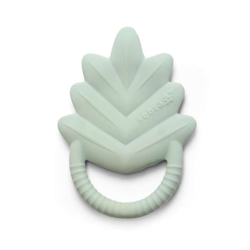 Sebra Natural Rubber Latex Teething Ring - Leaf - Misty Mint