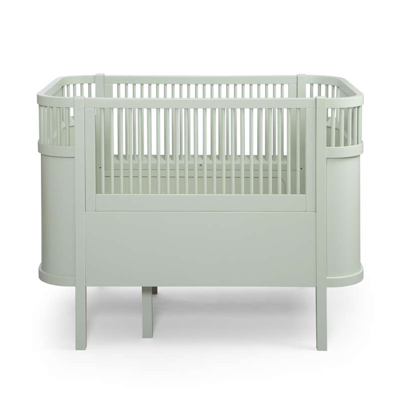 Sebra Bed 70x112.5/155 cm - Classic, Baby and Junior - Mist green