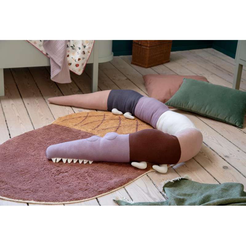 Sebra Knitted cushion - Sleepy Croc - Pixie Land