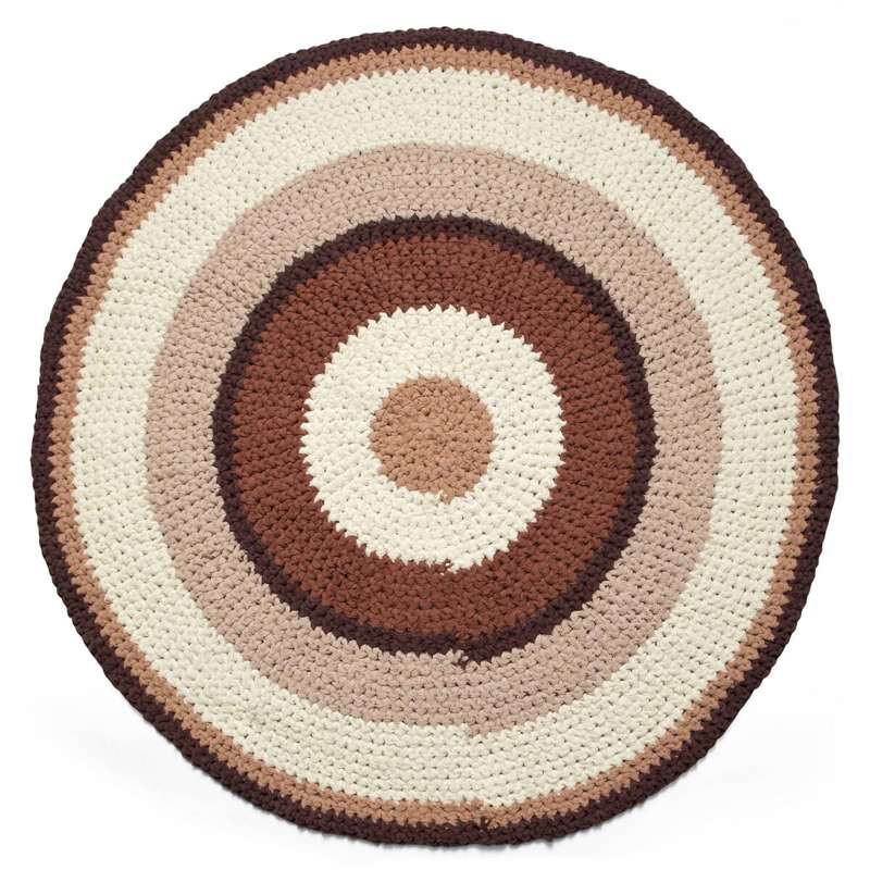Sebra Crochet floor mat, dreamy rose