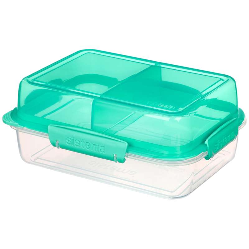 Food Storage Container System - Lunch Stack To Go Rectangle - 1.8L - Minty Teal