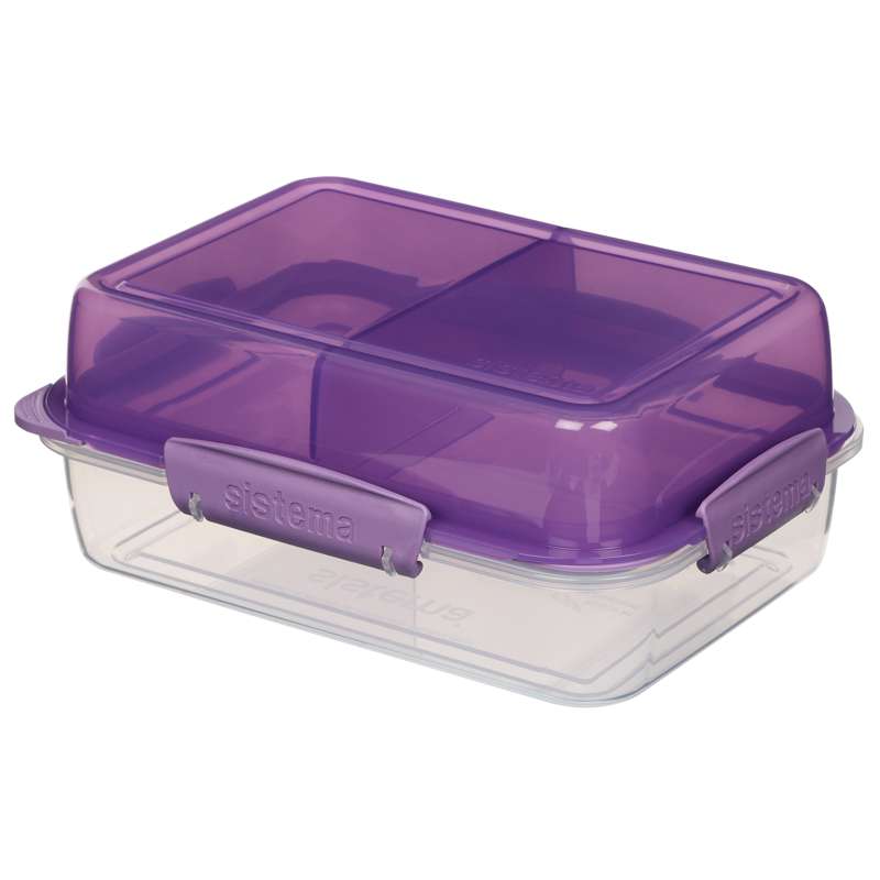 Food Storage Container System - Lunch Stack To Go Rectangle - 1.8L - Misty Purple