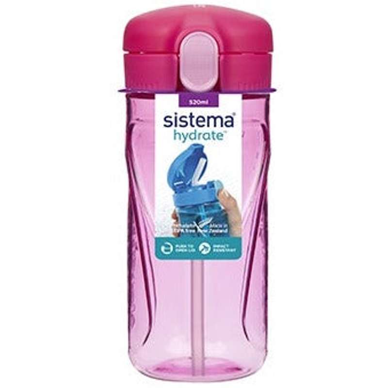 Sistema Water Bottle - Tritan Quick Flip - 520 ml. - Pink